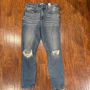 Good American Good Legs Crop Distressed Skinny Jeans sz 8/29